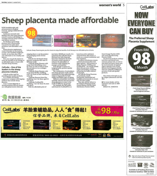 Sheep & Deer Placenta product comparison in Malaysia